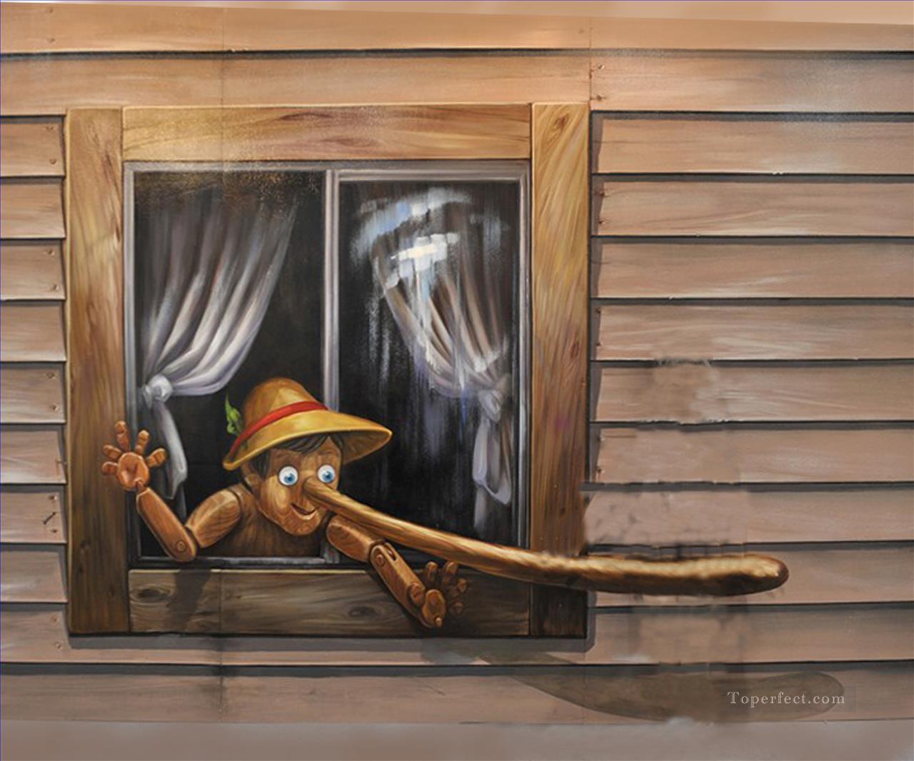 Pinocchio 3D Oil Paintings